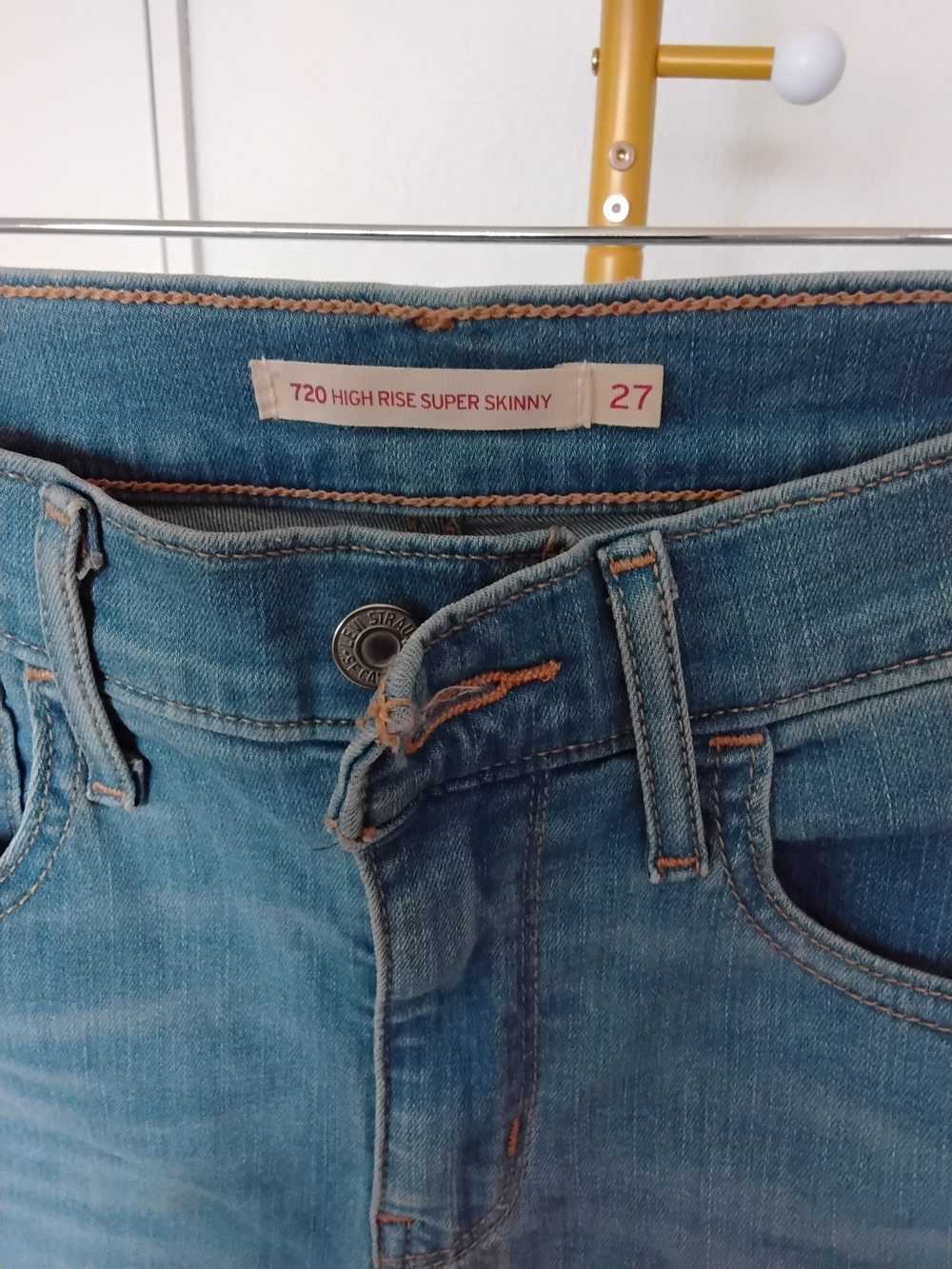 Levi's 720 High Rise Super Skinny Jeans - Light Blue